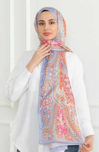 شال كاراجا سوفت 81060-13 بنفسجي فاتح برتقالي 81060-13