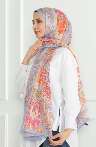 شال كاراجا سوفت 81060-13 بنفسجي فاتح برتقالي 81060-13