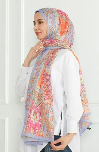 شال كاراجا سوفت 81060-13 بنفسجي فاتح برتقالي 81060-13