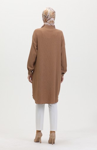 Buttoned Long Tunic 1046-02 Mink 1046-02