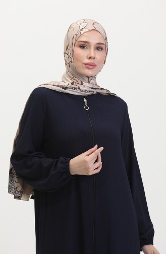 تونيك غير متناظر بسحاب  1047-01 كحلي 1047-01