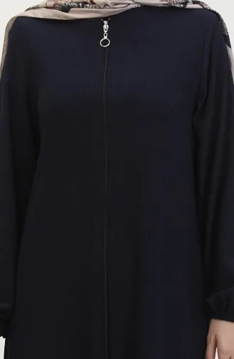 Asymmetrisch Gesneden Tuniek Met Ritssluiting 1047-01 Marineblauw 1047-01