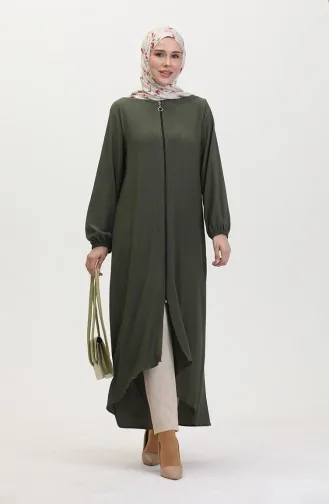 Asymmetrisch Gesneden Tuniek Met Ritssluiting 1047-02 Kaki 1047-02