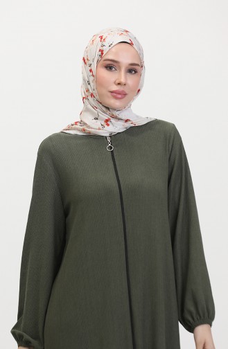 Asymmetric Cut Zippered Tunic 1047-02 Khaki 1047-02