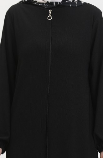 Asymmetrisch Geschnittene Tunika Mit Reißverschluss 1047-04 Schwarz 1047-04