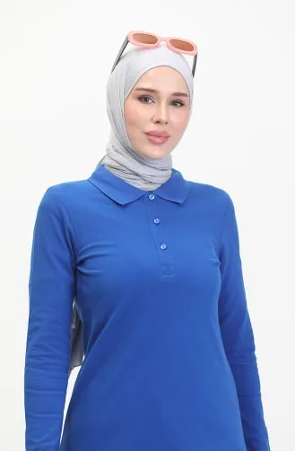 Karierte Tunika Mit Polokragen 10346-03 Saks 10346-03