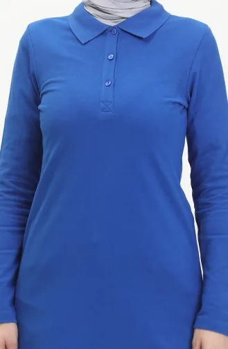 Karierte Tunika Mit Polokragen 10346-03 Saks 10346-03
