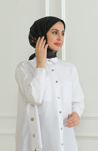 Karaca Rayon Eşarp 81051-02 Bordo Lacivert