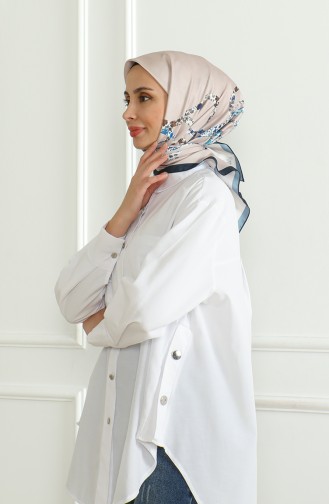 Karaca Rayon Eşarp 81051-09 Lacivert Pudra