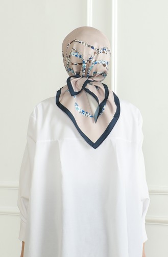 Karaca Rayon Eşarp 81051-09 Lacivert Pudra