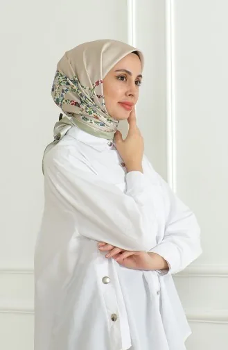 Karaca Rayon Eşarp 81051-14 Açık Vizon Yeşil