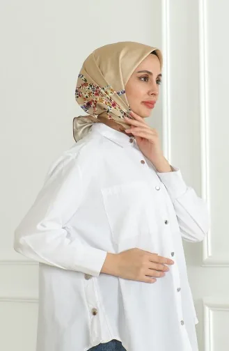 Karaca Rayon Scarf 81051-15 Beige Brown 81051-15