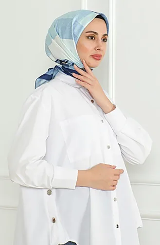 Karaca Rayon Scarf 81054-01 Navy Blue 81054-01
