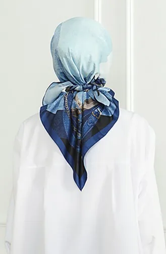 Karaca Rayon Scarf 81054-01 Navy Blue 81054-01