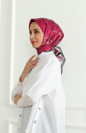 Karaca Rayon Scarf 81070-02 Black Fuchsia 81070-02