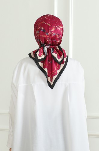 Karaca Rayon Scarf 81070-02 Black Fuchsia 81070-02