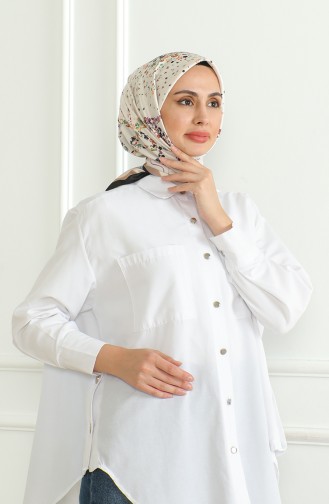 Karaca Rayon-Schal 81070-07 Cremeschwarz 81070-07
