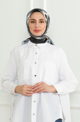 Karaca Rayon Schal 81071-01 Grau Schwarz 81071-01