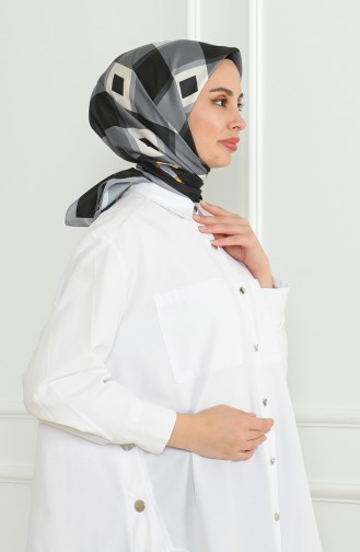 Karaca Rayon Schal 81071-01 Grau Schwarz 81071-01