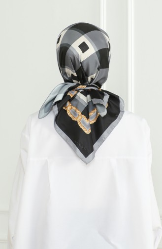 Karaca Rayon Schal 81071-01 Grau Schwarz 81071-01