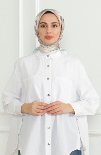 Karaca Rayon Schal 81071-04 Blau Beige 81071-04