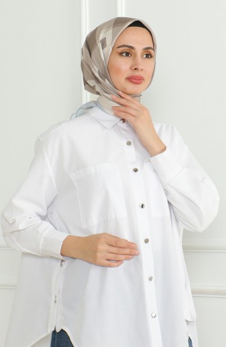 Karaca Rayon Schal 81071-04 Blau Beige 81071-04