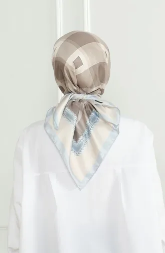 Karaca Echarpe Rayonne 81071-04 Bleu Beige 81071-04