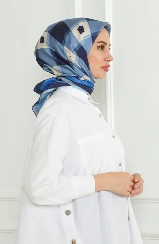 Karaca Rayon Scarf 81071-09 Navy Blue 81071-09