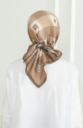 Karaca Rayon Sjaal 81071-12 Bruin Crème 81071-12