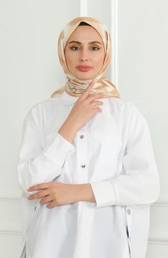 Karaca Rayon Eşarp 81071-13 Hardal Krem