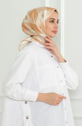 Karaca Rayon Eşarp 81071-13 Hardal Krem