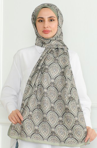 Karaca Châle Doux 81061-02 Vert Noir 81061-02
