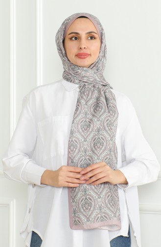 Karaca Zachte Sjaal 81061-07 Oudroze Lichtblauw 81061-07