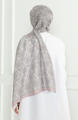 Karaca Zachte Sjaal 81061-07 Oudroze Lichtblauw 81061-07