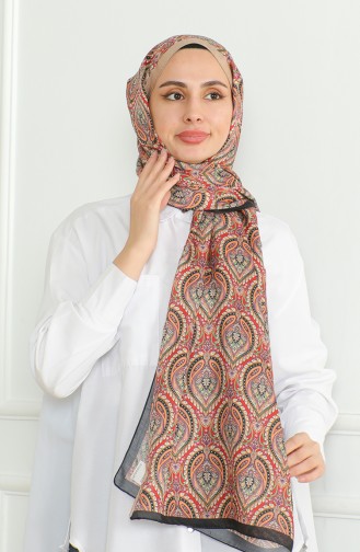 Karaca Soft Shawl 81061-08 Black Red 81061-08