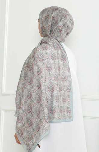 Karaca Châle Doux 81061-09 Vert D`Eau Rose 81061-09