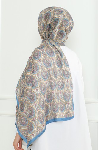 Karaca Châle Doux 81061-11 Or Indigo 81061-11