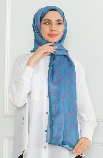 Karaca Zachte Sjaal 81065-10 Petrol Fuchsia 81065-10