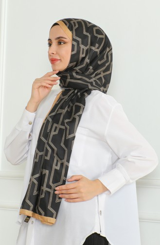 Karaca Zachte Sjaal 81065-11 Goud Zwart 81065-11