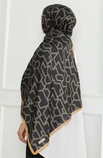 Karaca Zachte Sjaal 81065-11 Goud Zwart 81065-11