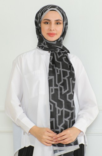 Karaca Soft Şal 81065-12 Gri Siyah