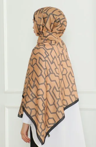 Karaca Soft Şal 81065-20 Camel Siyah