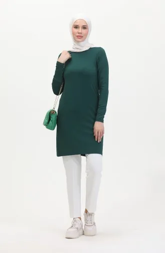 Viscose Long Tunic 10345-02 Emerald Green 10345-02