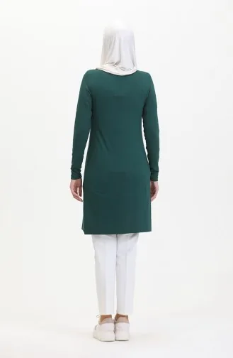 Viscose Long Tunic 10345-02 Emerald Green 10345-02