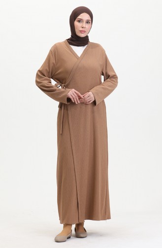 Bürümcük Stoffen Zijgebonden Kimono 1024-03 Nerts 1024-03