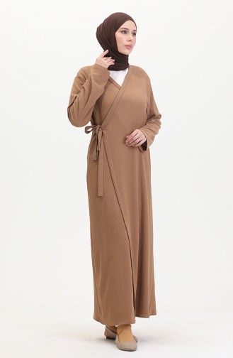 Bürümcük Stoffen Zijgebonden Kimono 1024-03 Nerts 1024-03