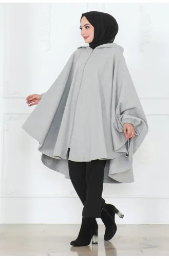 Poncho A Capuche 0505-03 Gris 0505-03