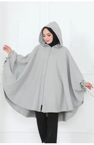 Poncho A Capuche 0505-03 Gris 0505-03