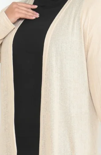 كارديجان طويل موسمي مقاس كبير 8740-02 بيج 8740-02