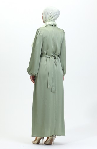 Abendkleid Aus Gerafftem Satin 6372-02 Hellgrün 6372-02
